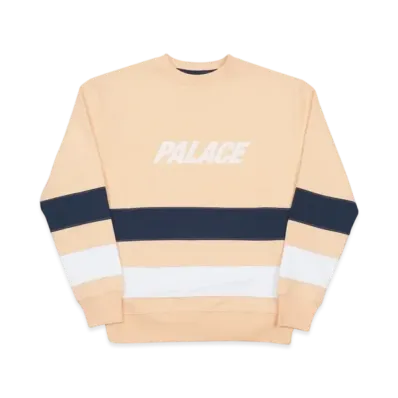 PALACE Stripe Panel Crew "Pink"