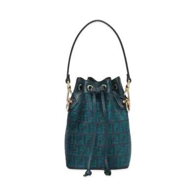 FENDI Mon Tresor Tapes League Fabric Mini Bag FF Motif "Dark Green"