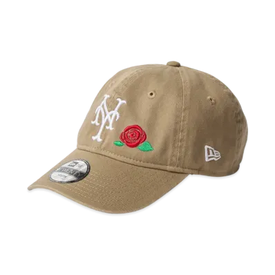 New Era Kids Youth 9Twenty Rose Embroidery New York Mets "British Khaki"