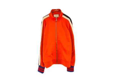 GUCCI Men's Technical Jersey Track Jacket "Orange"
