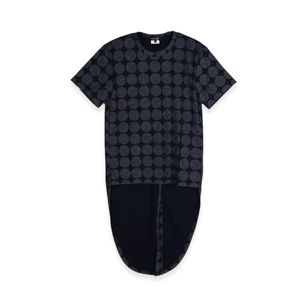 COMME des GARCONS HOMME PLUS Polyester Smooth Metallic Print T-Shirt "Black"