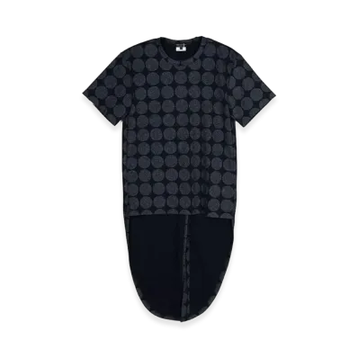 COMME des GARCONS HOMME PLUS Polyester Smooth Metallic Print T-Shirt "Black"