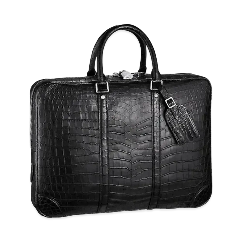 Louis Vuitton Porte Documents Voyage PM Crocodilien Mat