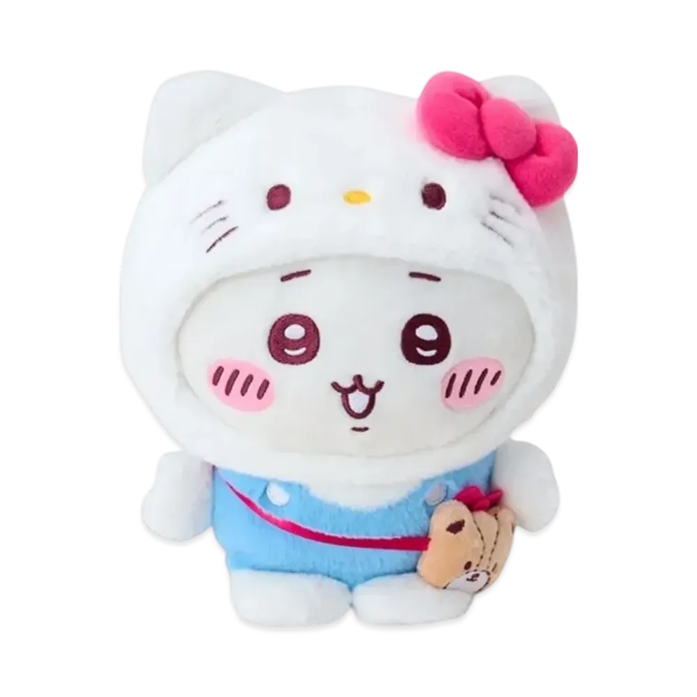Sanrio -Chiikawa- Chiikawa x Hello Kitty Plush