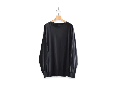 COMOLI Thin Cotton Crew Neck "Black"