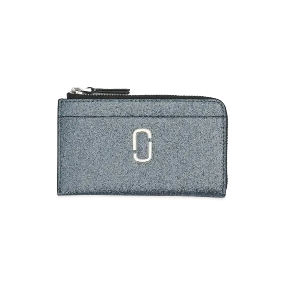 Marc Jacobs The Galactic Glitter J Marc Top Zip Multi Wallet "Silver"