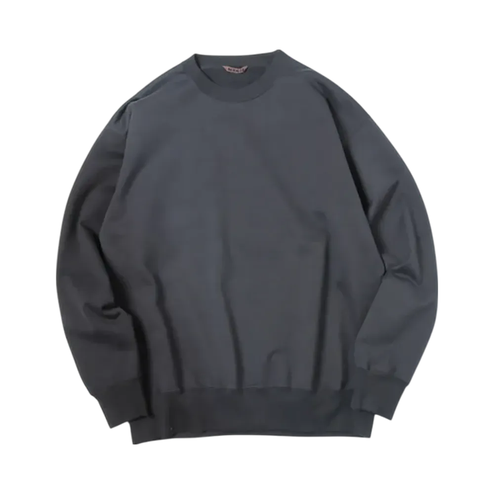 AURALEE Organic Cotton Compact Gradation Dyed Sweat P/O "Ink Black Gradation"