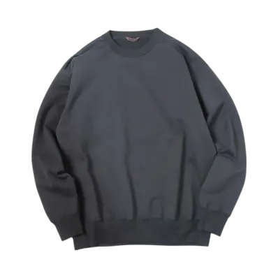 AURALEE Organic Cotton Compact Gradation Dyed Sweat P/O "Ink Black Gradation"