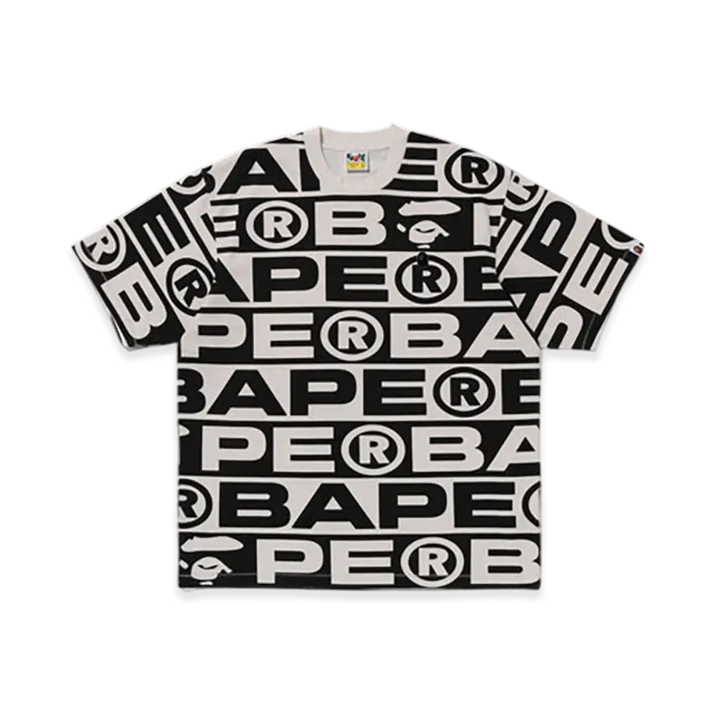 A BATHING APE Lux Sport Pattern Oversized Tee "Ivory"