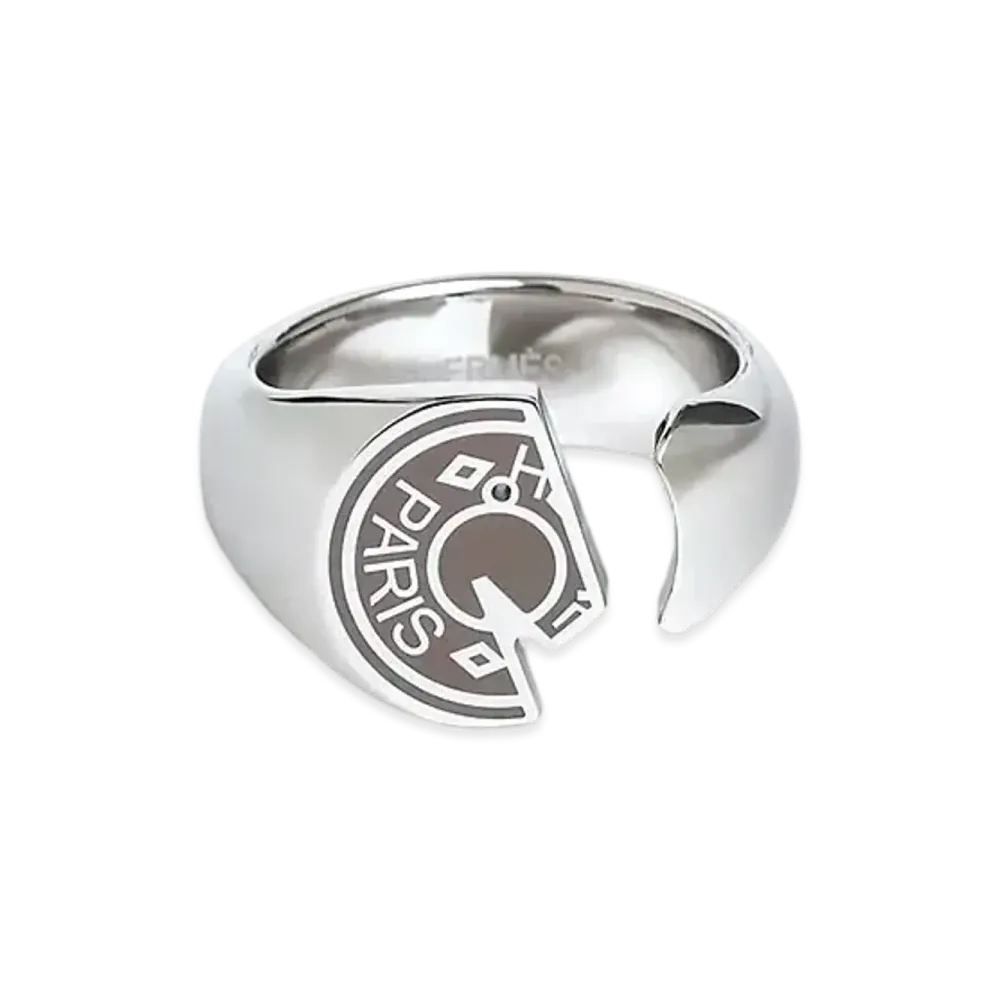 Hermes Carrousel Ring "Gris Etain"