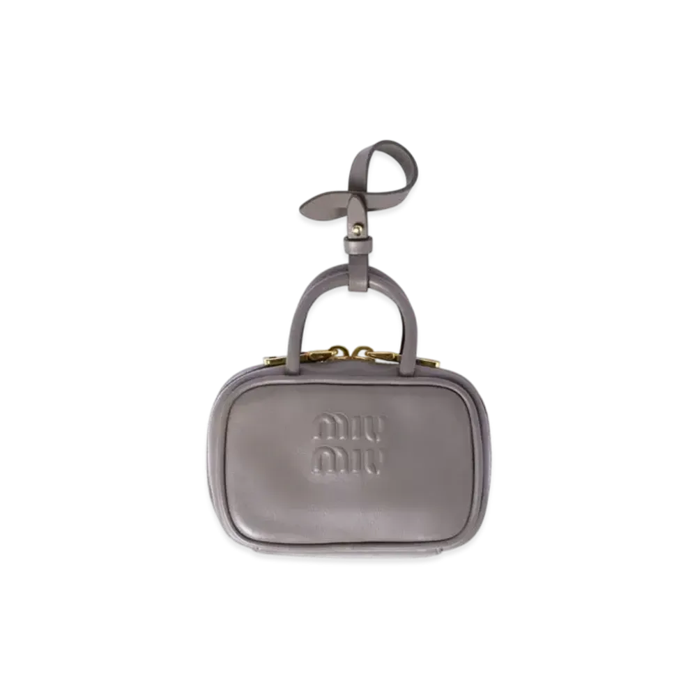 MIUMIU Leather Micro Bag "Gray"