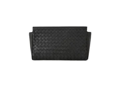 Bottega Veneta Lambskin Hand Bag "Black"