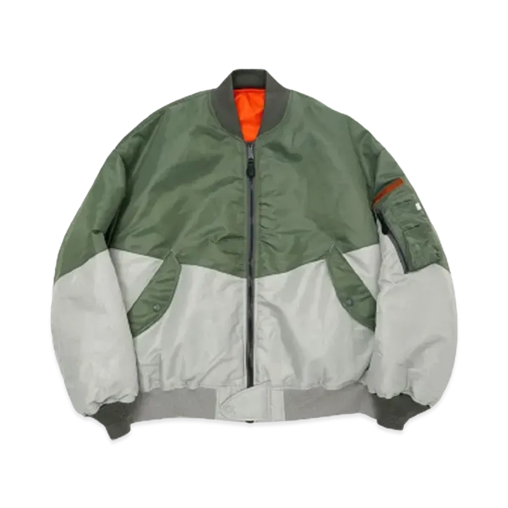 AVIREX x FACETASM PATCHED MA-1 JACKET "GRAYxKHAKI"