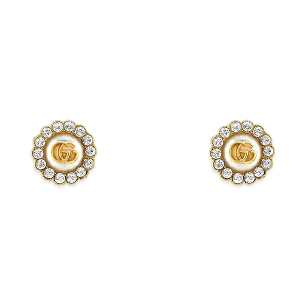 GUCCI GG Marmont Flower Stud Earrings "Gold"