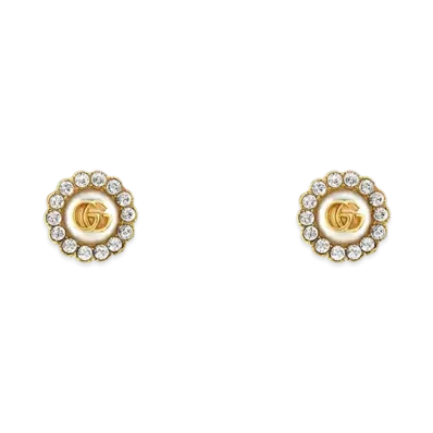 GUCCI GG Marmont Flower Stud Earrings "Gold"