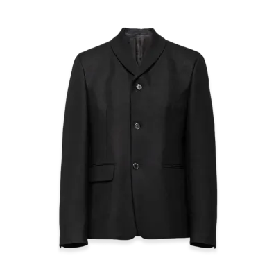 PRADA Single-Breasted Mohair Wool Jacket "Black"