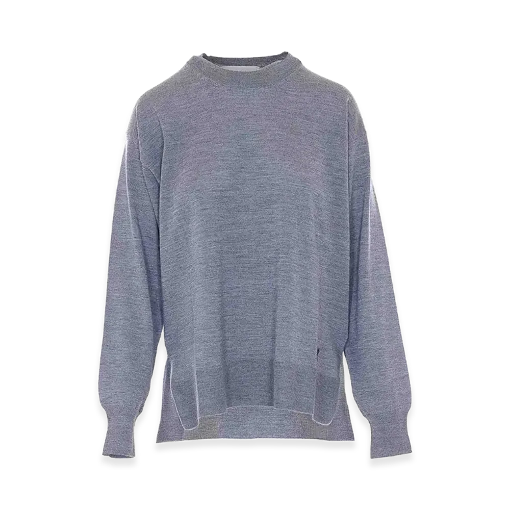 AMI PARIS Women's Ami De Coeur Sweater "Gray"