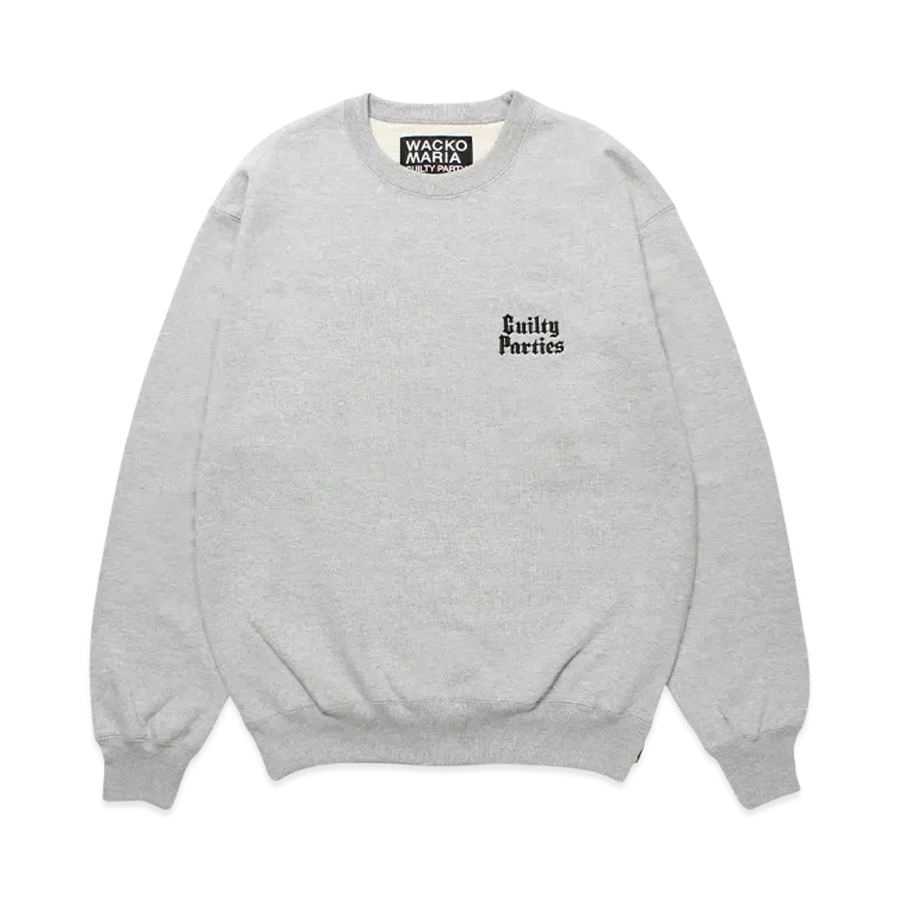 WACKO MARIA Middle Weight Crew Neck Sweat Shirt "Gray"
