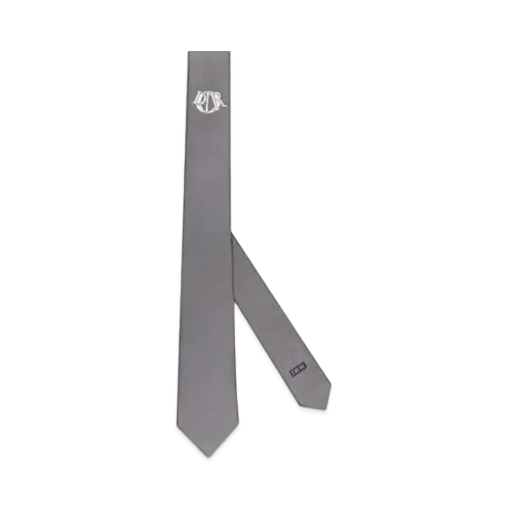 Dior Charm Tie Silk Blend "Gray"