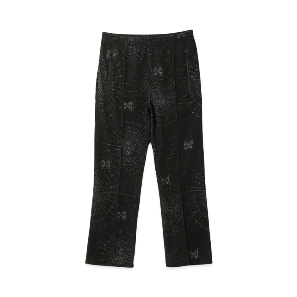 NEEDLES Track Pant - Pile Jacquard / Spider Web "Black"