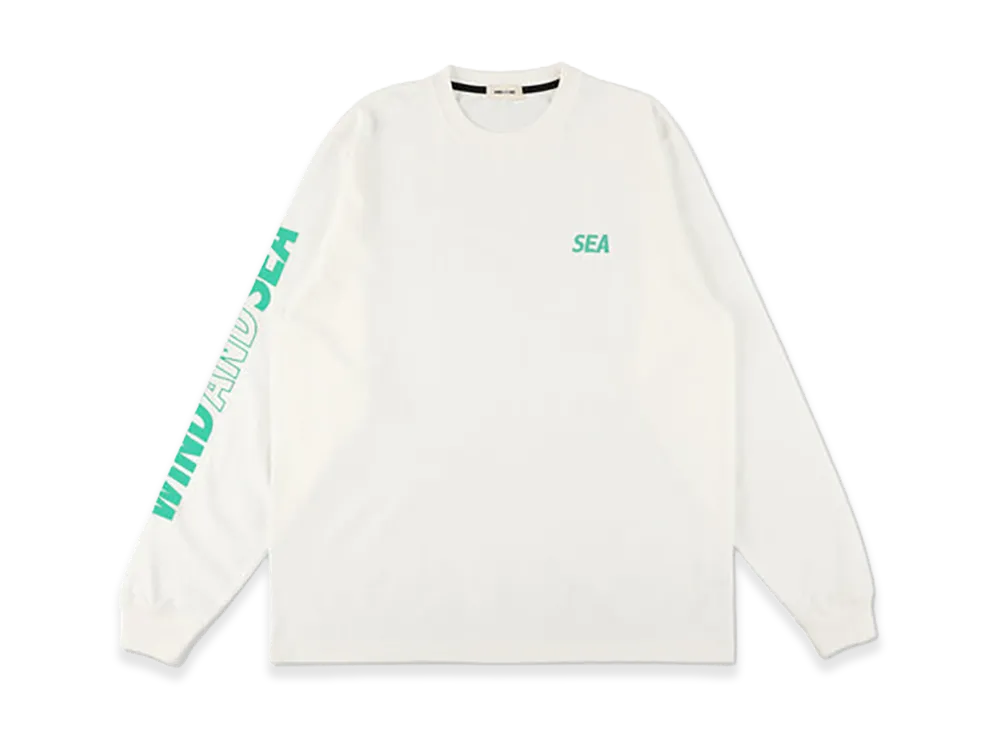 WIND AND SEA L/S Tech Pocket Tee "Off White/Mint"