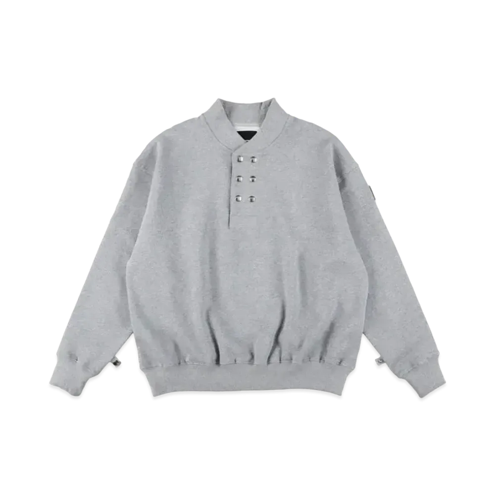 PHINGERIN Double Henley Sweatshirt "Grey"
