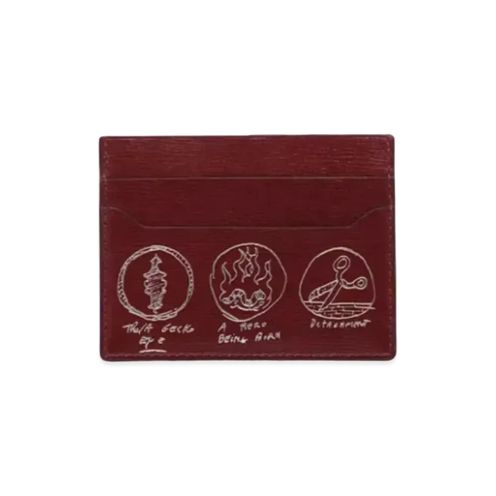 DELVAUX x Kasper Bosmans Come Card Holder Talisman "Rosewood"