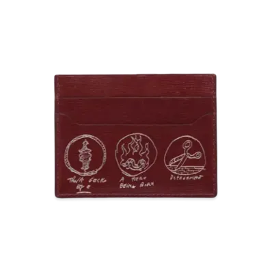 DELVAUX x Kasper Bosmans Come Card Holder Talisman "Rosewood"