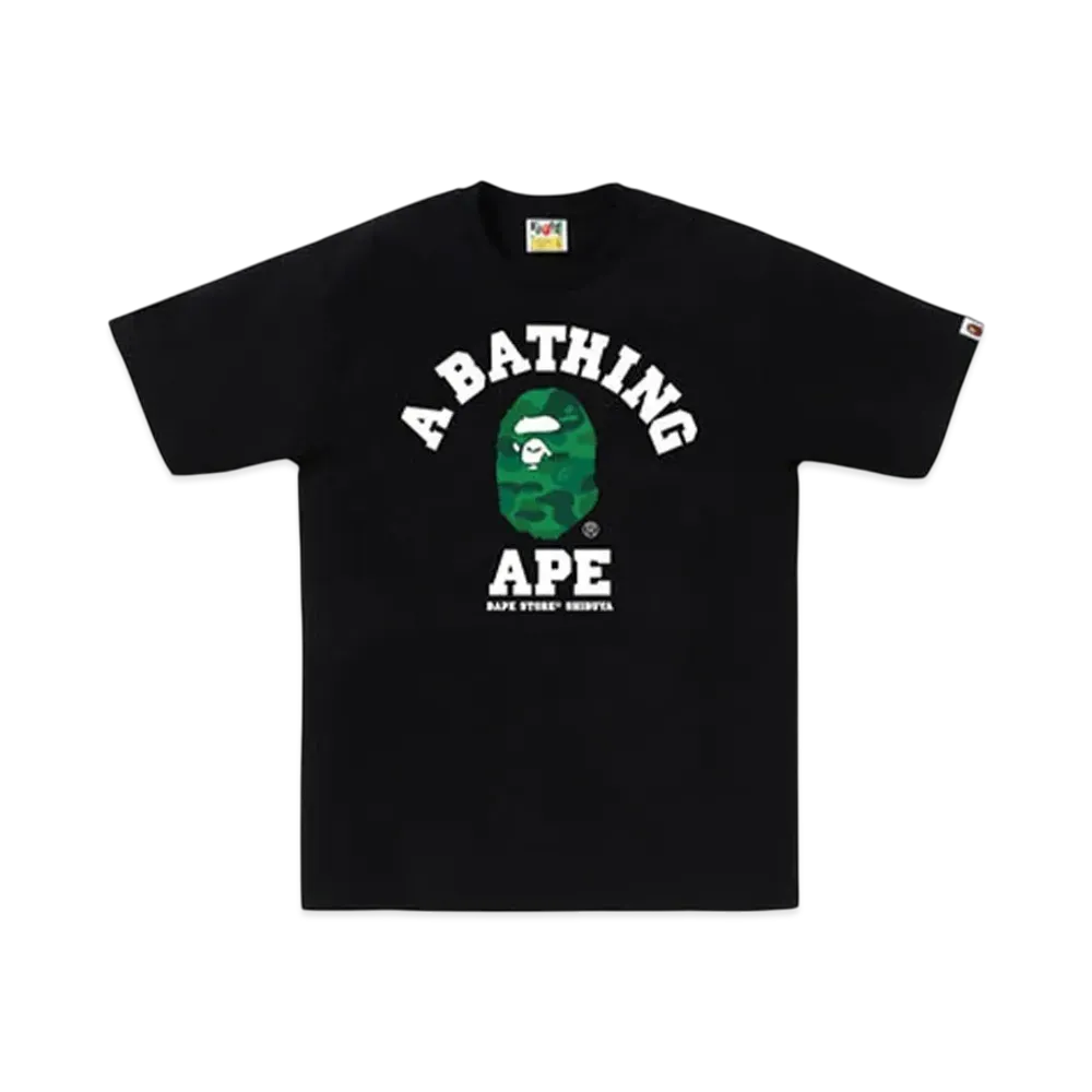 A BATHING APE Bape Store Shibuya Camo College Tee "Black"