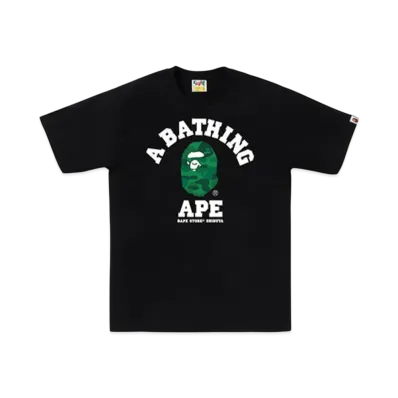A BATHING APE Bape Store Shibuya Camo College Tee "Black"
