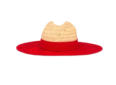 MIU MIU Straw x Denim Hat "Beige/Red"