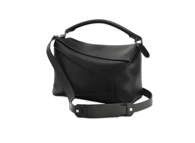 LOEWE Large Puzzle Edge Bag In Grained Calfskin "Black"