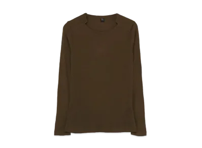 Yohji Yamamoto Y's MIX UP SHOULDER PAD ROUND NECK T "Khaki"