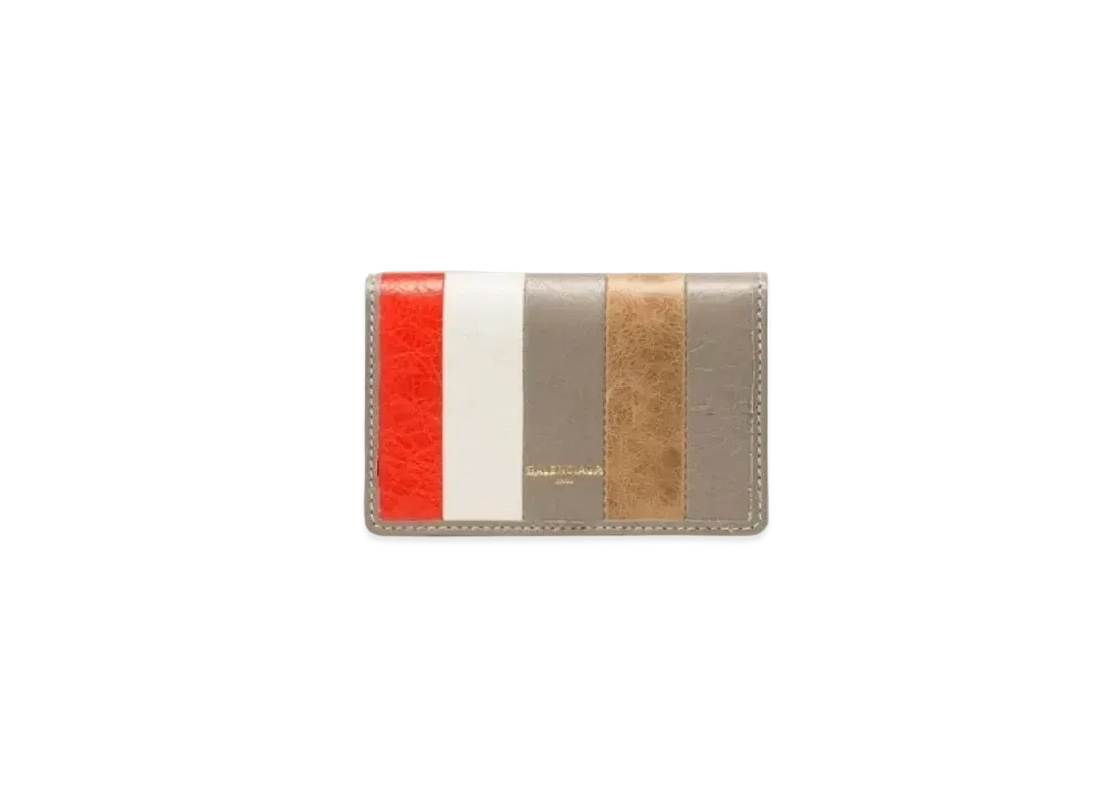 BALENCIAGA Bazar Card Holder Bazar Accessory "Beige/Orange"
