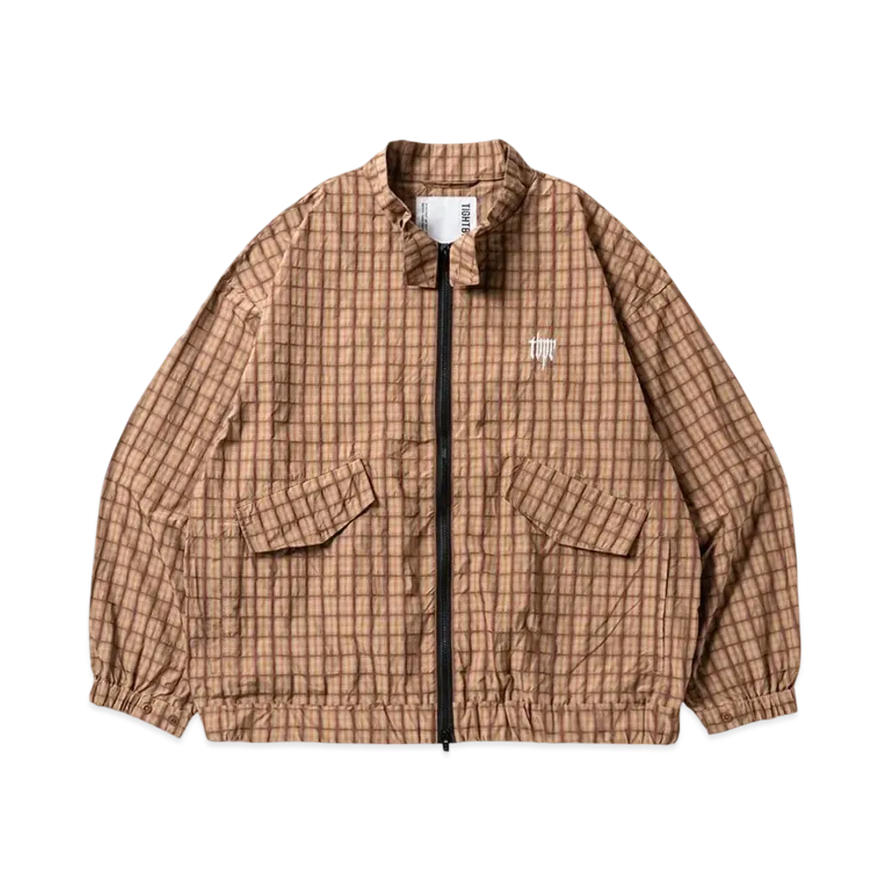 TIGHTBOOTH Plaid Light Swing Top "Brown"