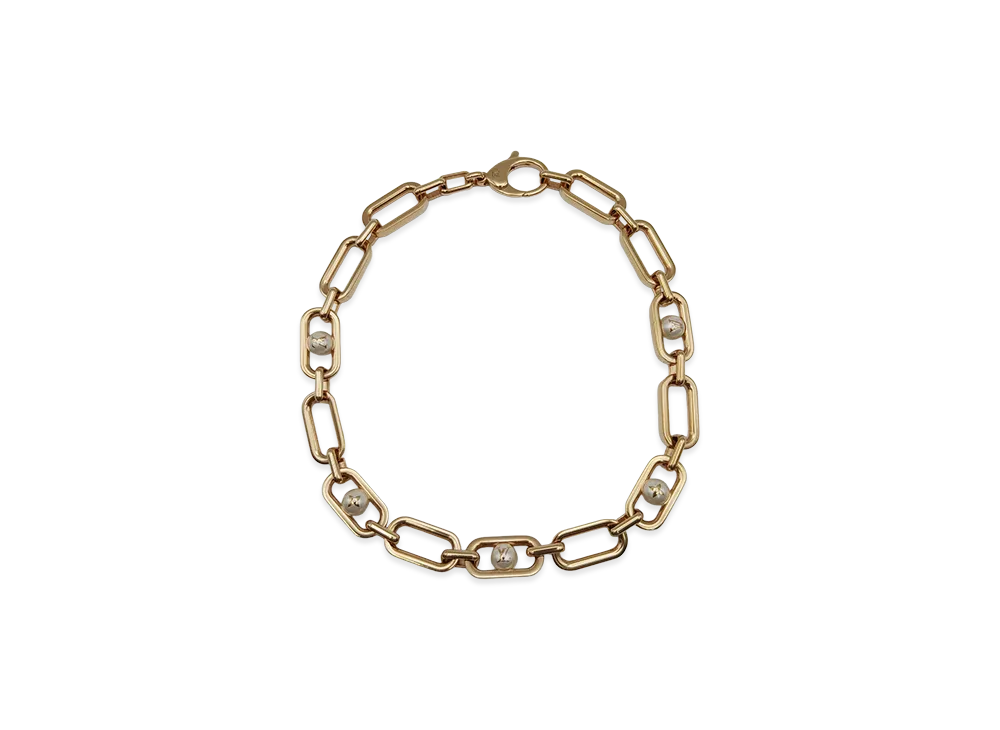 Louis Vuitton My LV Chain Pearl Necklace "Gold"