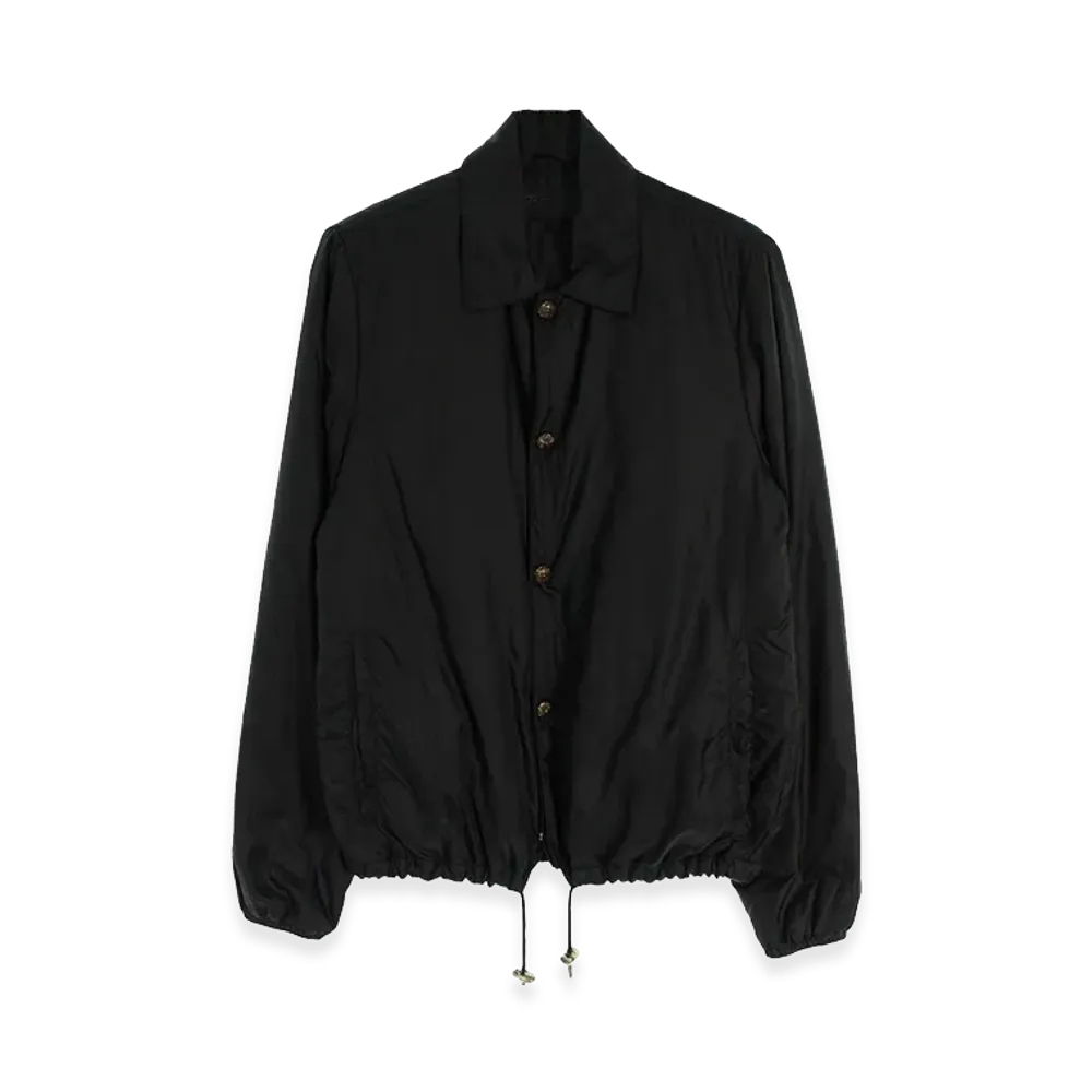 Chrome Hearts RIGGINS FBRC CH Plus Cross Button Nylon Coach Jacket "Black/Silver"
