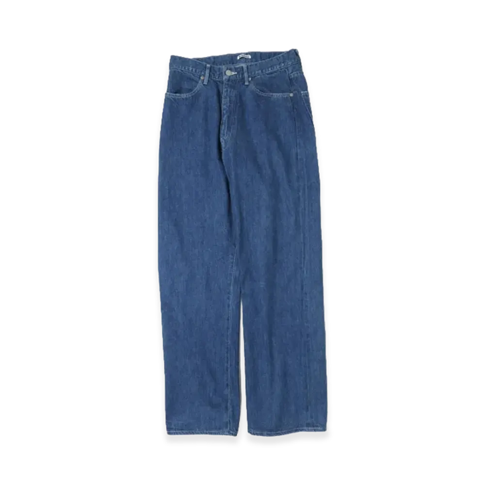 AURALEE Selvedge Light Denim Pants "Light Indigo"
