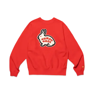 HUMAN MADE Rabbit Heavy Weight Sweatshirt "Red"