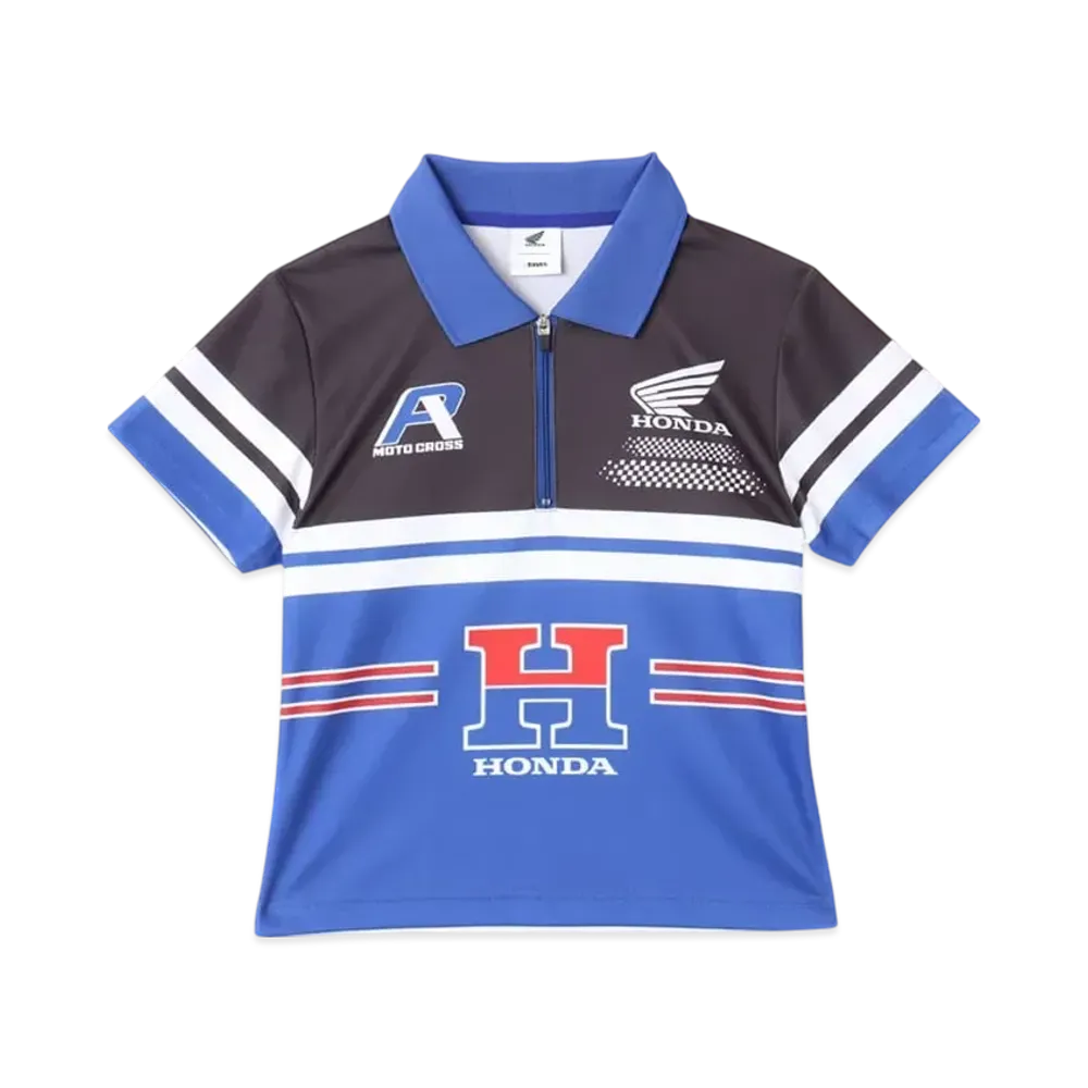 atmos pink x HONDA Racing Polo Shirt "Blue"