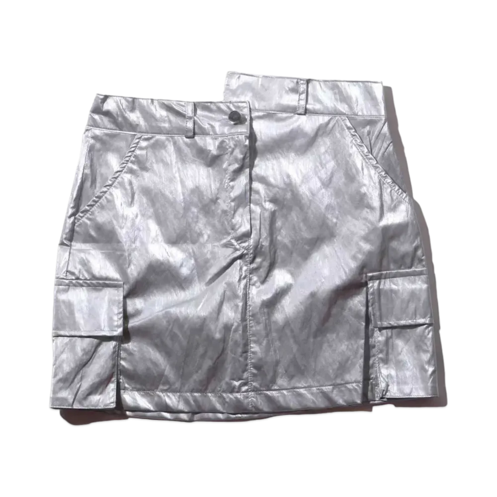 atmos pink Shiny Miniskirt "Silver"