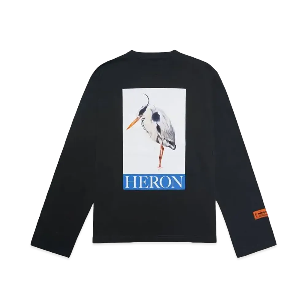HERON PRESTON HERON PAINTED LS TEE "BLACK NAVY BLUE"