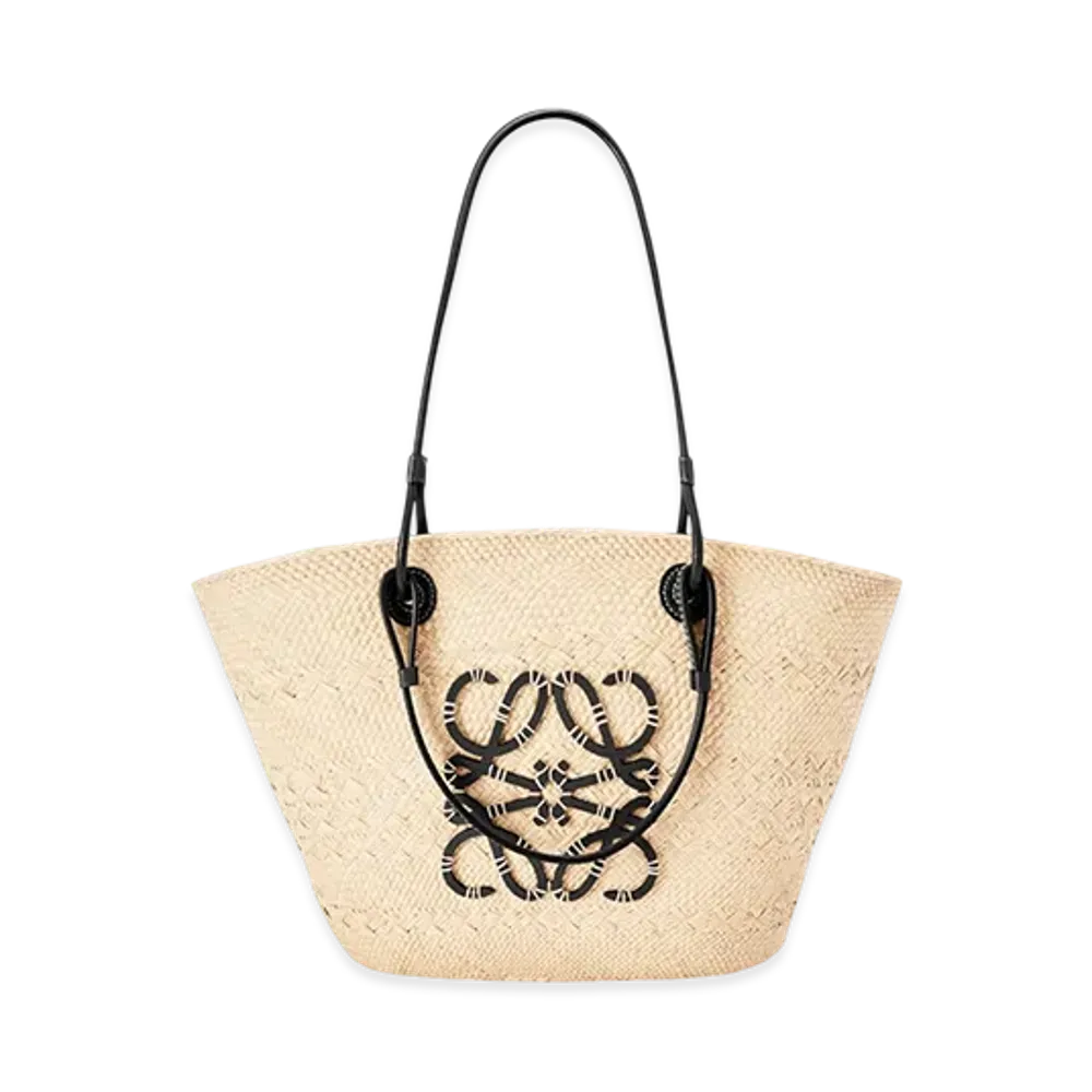 LOEWE Anagram Basket Bag Medium "Natural/Black"