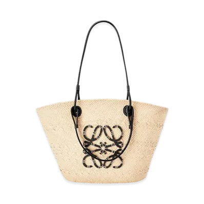 LOEWE Anagram Basket Bag Medium "Natural/Black"