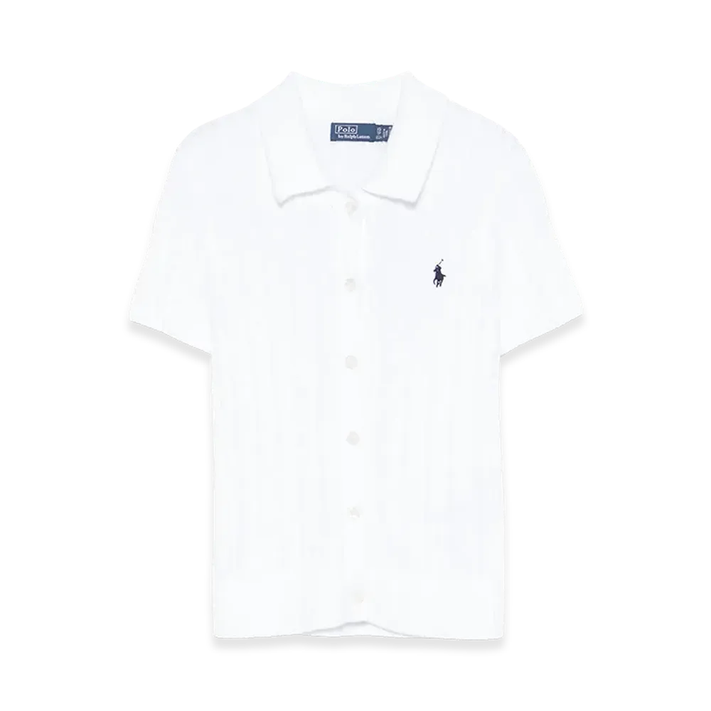 Polo Ralph Lauren Women's Cotton Cardigan With Contrast "White"