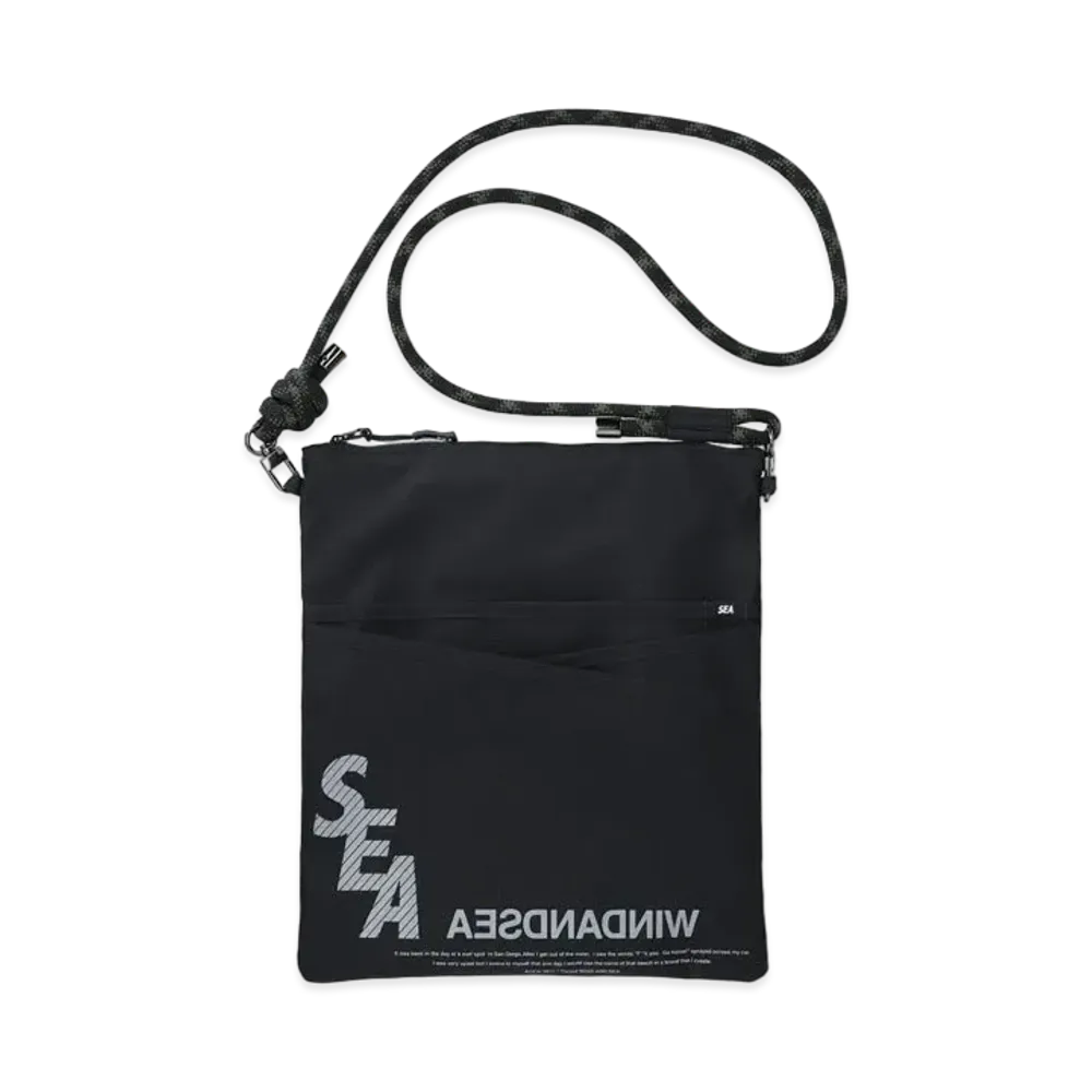 WIND AND SEA S_E_A Nylon Sacoche "Black"