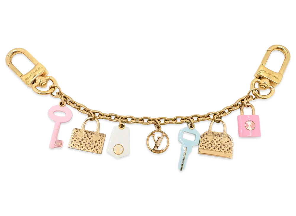 Louis Vuitton Bag Charm Chain Iconics "Gold"
