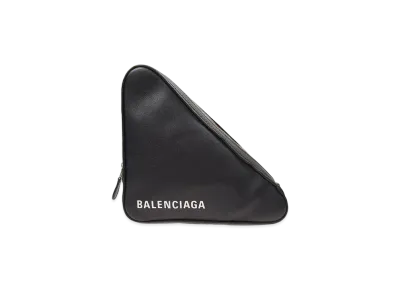 BALENCIAGA Leather Clutch Bag "Black"