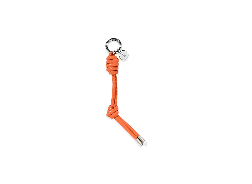 CLESSTE EX. Leather Knot Charm For Itti "Orange"