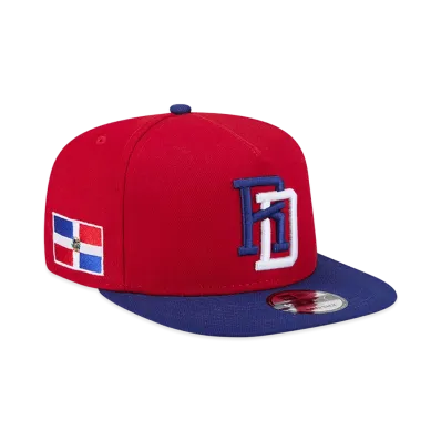 NEW ERA Dominican Republic Baseball 2026WBC World Baseball Classic 9Fifty A-Frame Snapback Hat "Red/Blue"